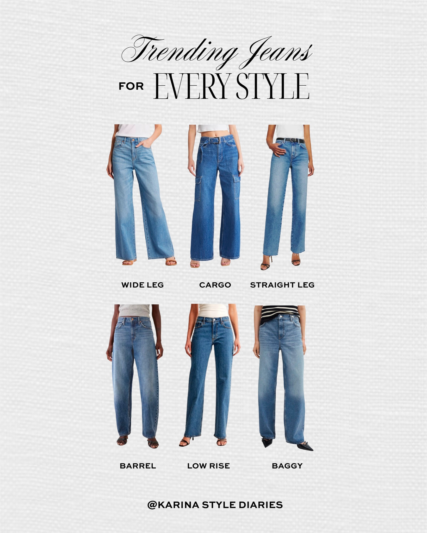 Jeans are the backbone of every closet, am I right?! And now that we’re inching into the fall season, it’s a great time to spruce up your denim selection. Try testing out a different style than your usual with wide leg jeans, barrel jeans, or even a cargo pant vibe. All of these picks are majorly trending right now — and I’m eyeing each of them for myself! 

#LTKFindsUnder100 #LTKStyleTip