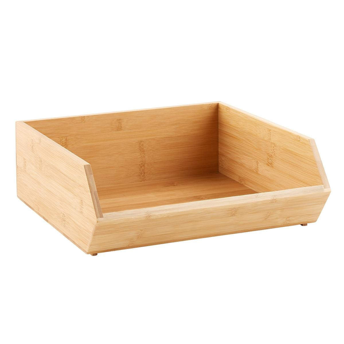 Stackable Bamboo Storage Bins | The Container Store