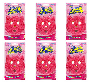 Scrub Mommy Set of (6) Dual-Sided Kitty Sponges by Scrub Daddy | QVC