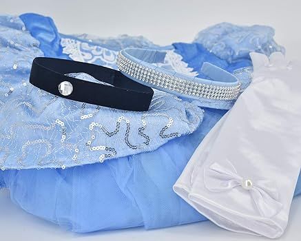 JiaDuo Girls Costume Accessories Headband Choker & Glove Set Princess Dress up | Amazon (US)