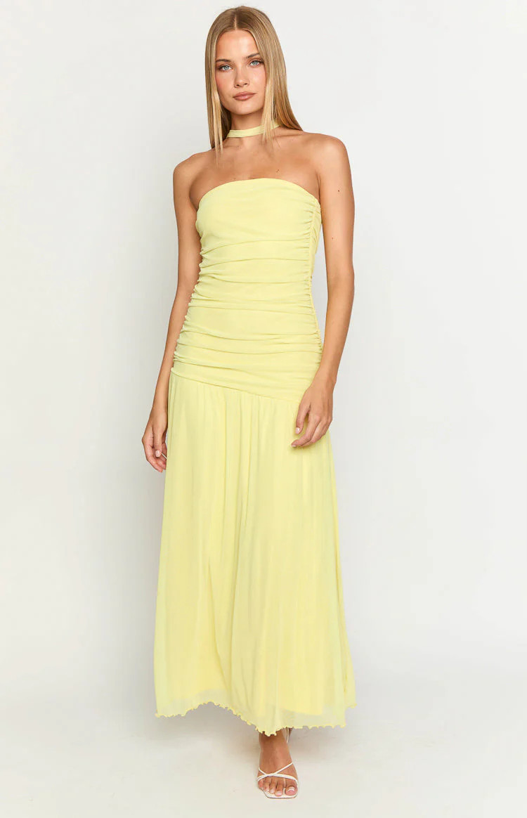 Brayan Yellow Maxi Dress | Beginning Boutique (US)