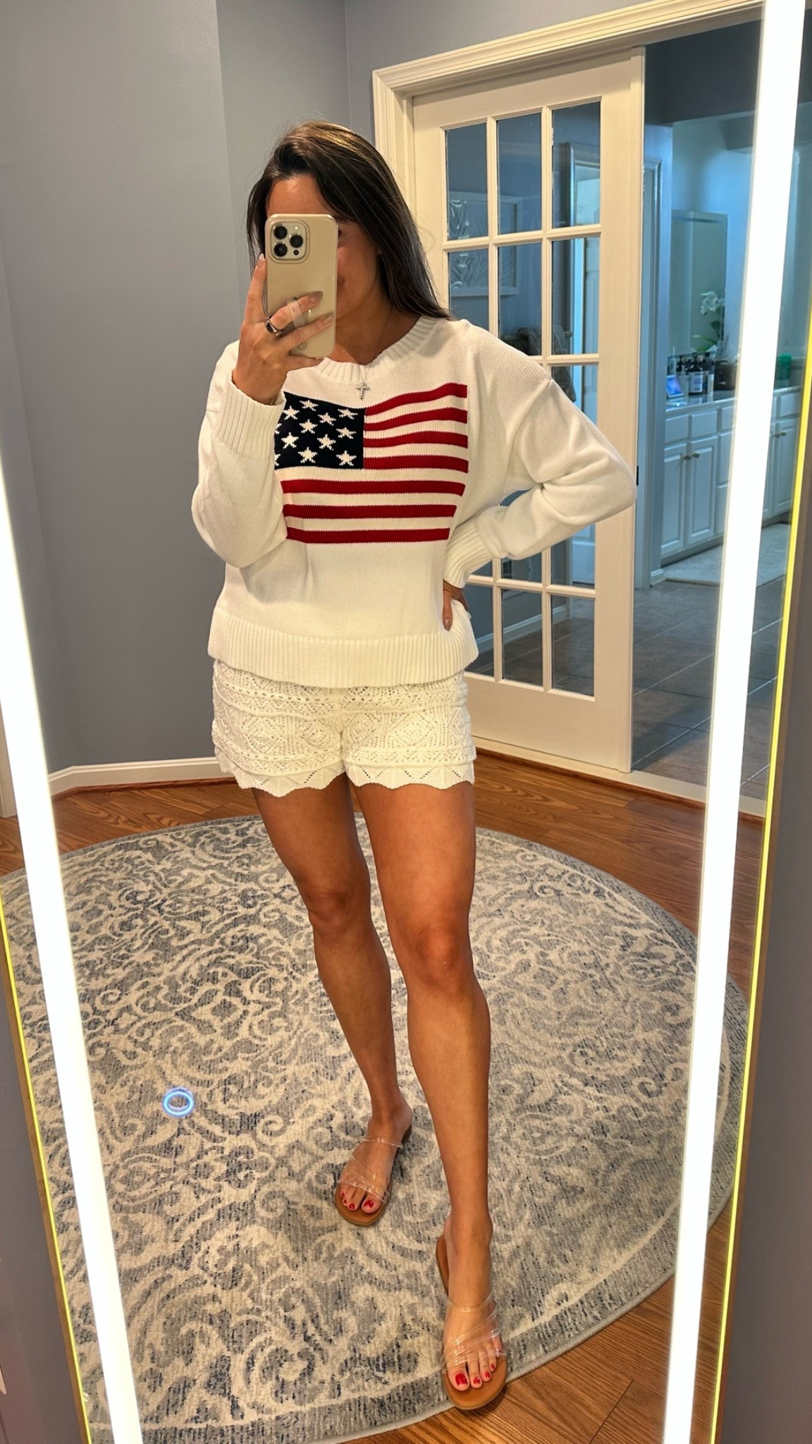 Memorial Day outfit 🤍 I sized up to a large in the sweater 🇺🇸

#LTKSeasonal