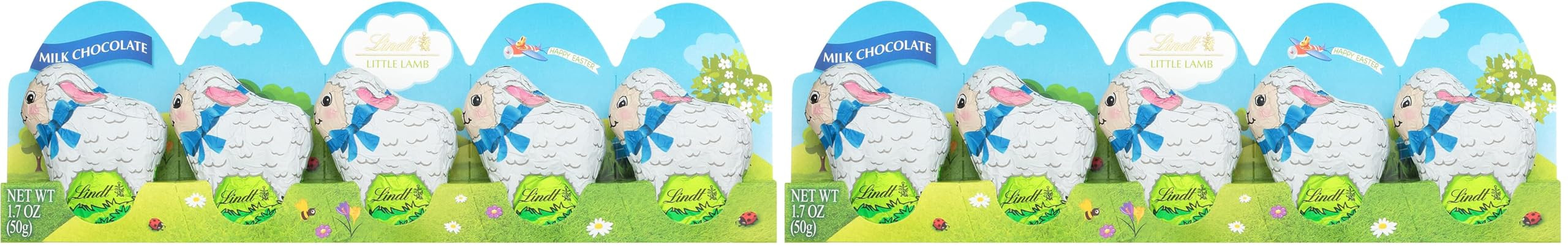 Lindt Mini Lambs Milk Chocolate, Hollow Milk Chocolate Easter Candy, 1.7 oz., 10-Pack | Amazon (US)