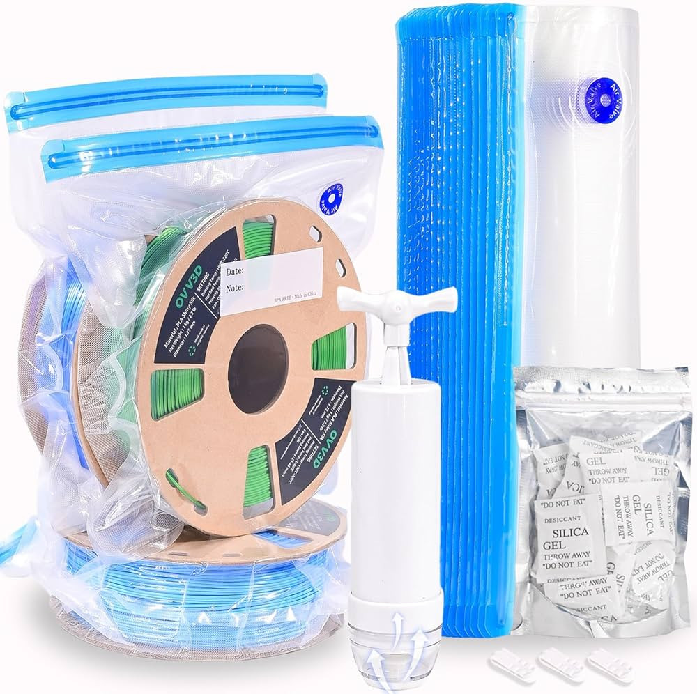 OVV3D Filament Storage Bags 44pcs, 3D Printer Filament Storage 20 Bags Vacuum Sealed Kit with 20p... | Amazon (US)