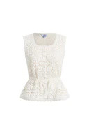 Zane Open Knit Drawstring Top in Cotton | Fabrique