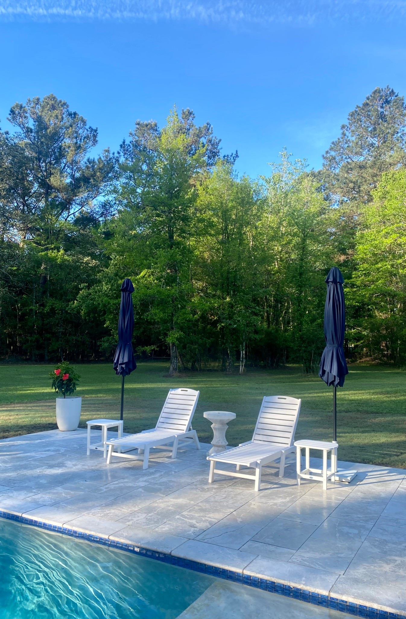Rise and shine to this beautiful view on this gorgeous day ☀️ morning coffee poolside is good for the soul. #chaiselounge #polywood #poolfurniture

#LTKSwim #LTKHome #LTKdayinmylife