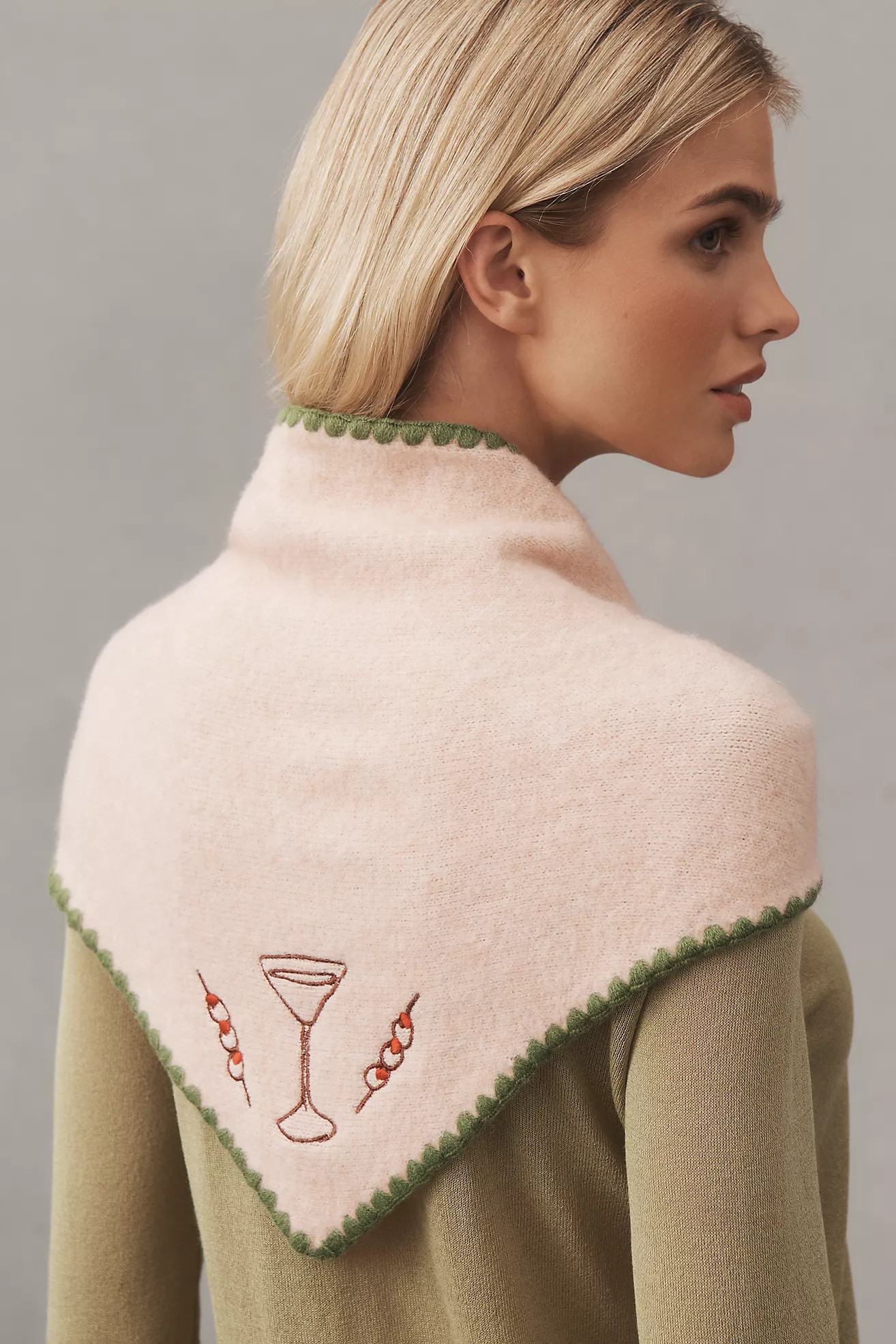 By Anthropologie Icon Embroidered Triangle Scarf | Anthropologie (US)