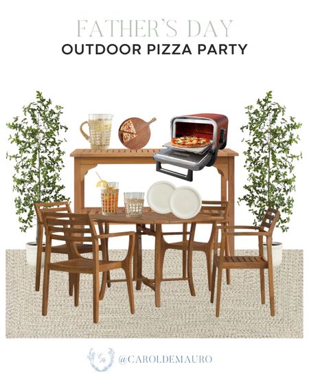 Treat your husband, dad, uncle, or dad-in-law to an outdoor pizza party with this round dining set, console table, neutral rug, Ninja Woodfire Outdoor pizza oven and more!
#patiofinds #outdoorfurniture #kitchemusthave #homefinds

#LTKStyleTip #LTKSeasonal #LTKHome