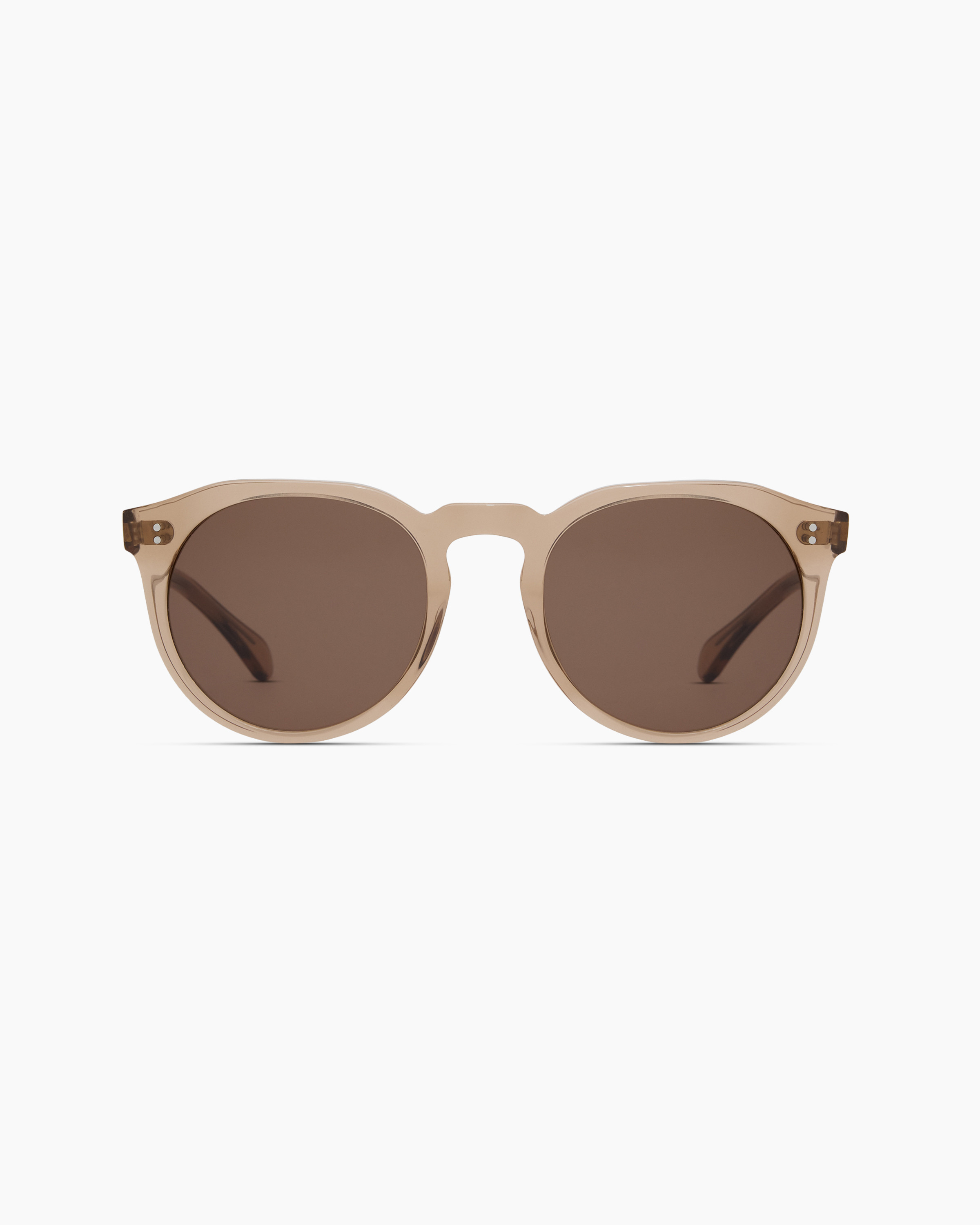 Quince | Tahiti Polarized Acetate Sunglasses in Clear Taupe with Brown lens, Size Standard, Cellulose Acetate | Quince