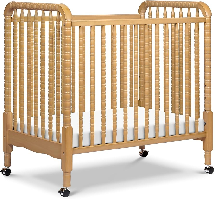 DaVinci Jenny Lind 3-in-1 Convertible Mini Crib in Honey, Removable Wheels, Greenguard Gold Certi... | Amazon (US)
