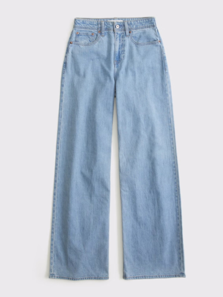 Abercrombie wide leg pants, wide leg jeans, Abercrombie jeans 

 