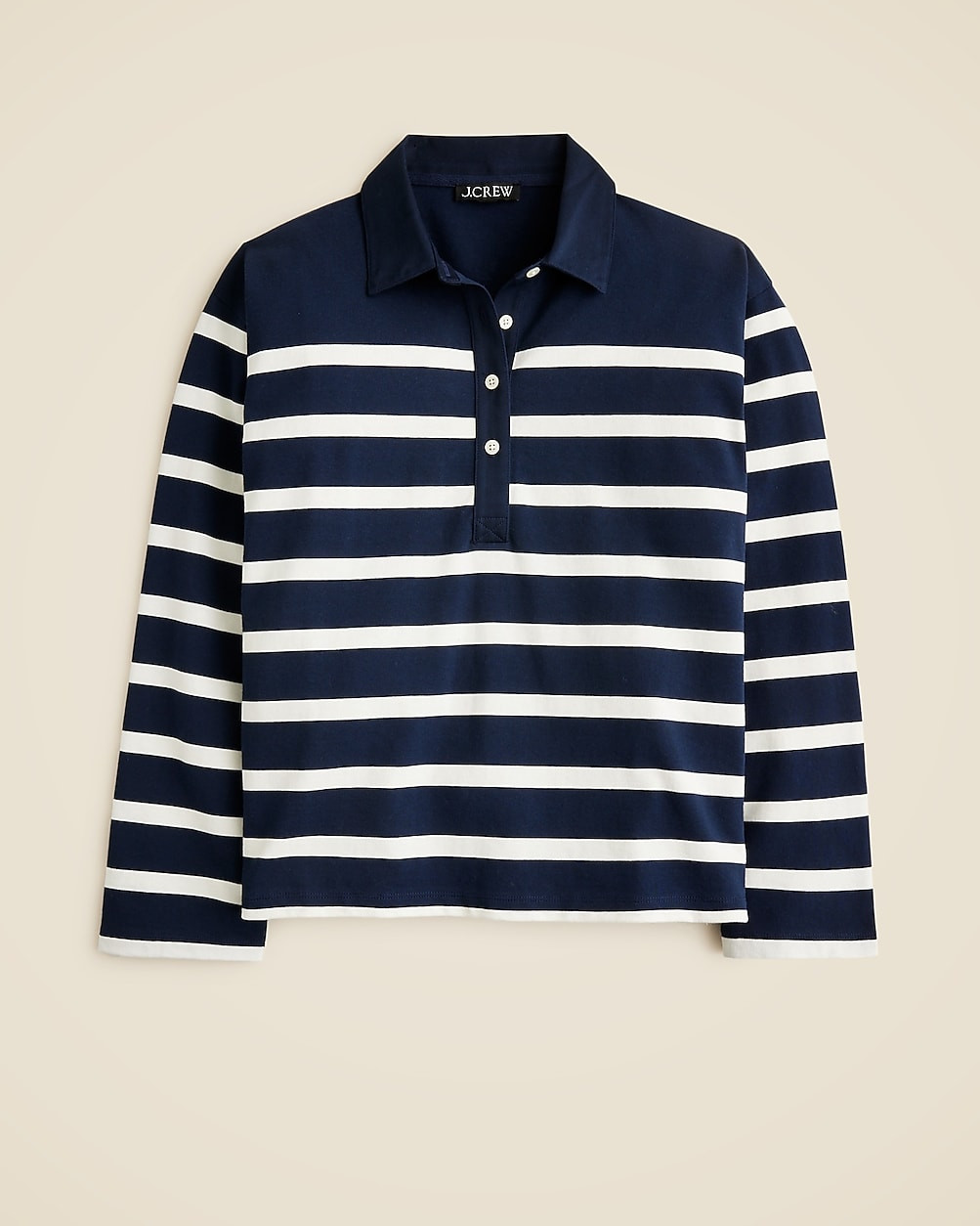 Mariner jersey long-sleeve polo T-shirt in stripe | J. Crew US