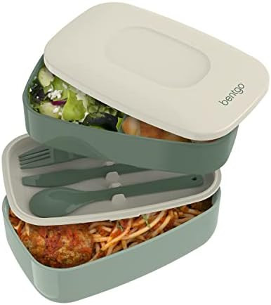 Bentgo Classic - All-in-One Stackable Bento Lunch Box Container - Modern Bento-Style Design Inclu... | Amazon (US)