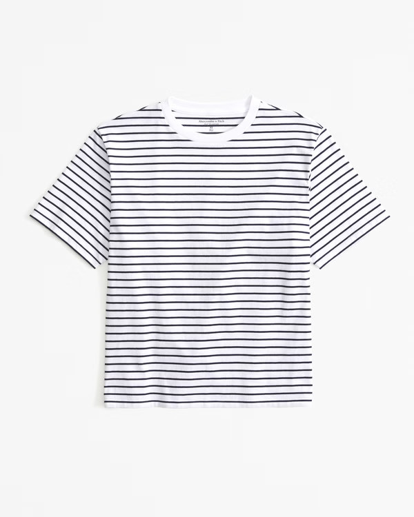 Women's Essential Premium Polished Relaxed Tee | Women's Tops | Abercrombie.com | Abercrombie & Fitch (US)
