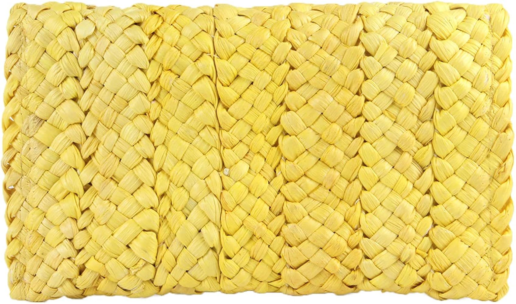 LUI SUI Women's Straw Clutch Purse Handbag Hand-woven Straw Shoulder Bag Summer Beach Bag Envelope B | Amazon (US)