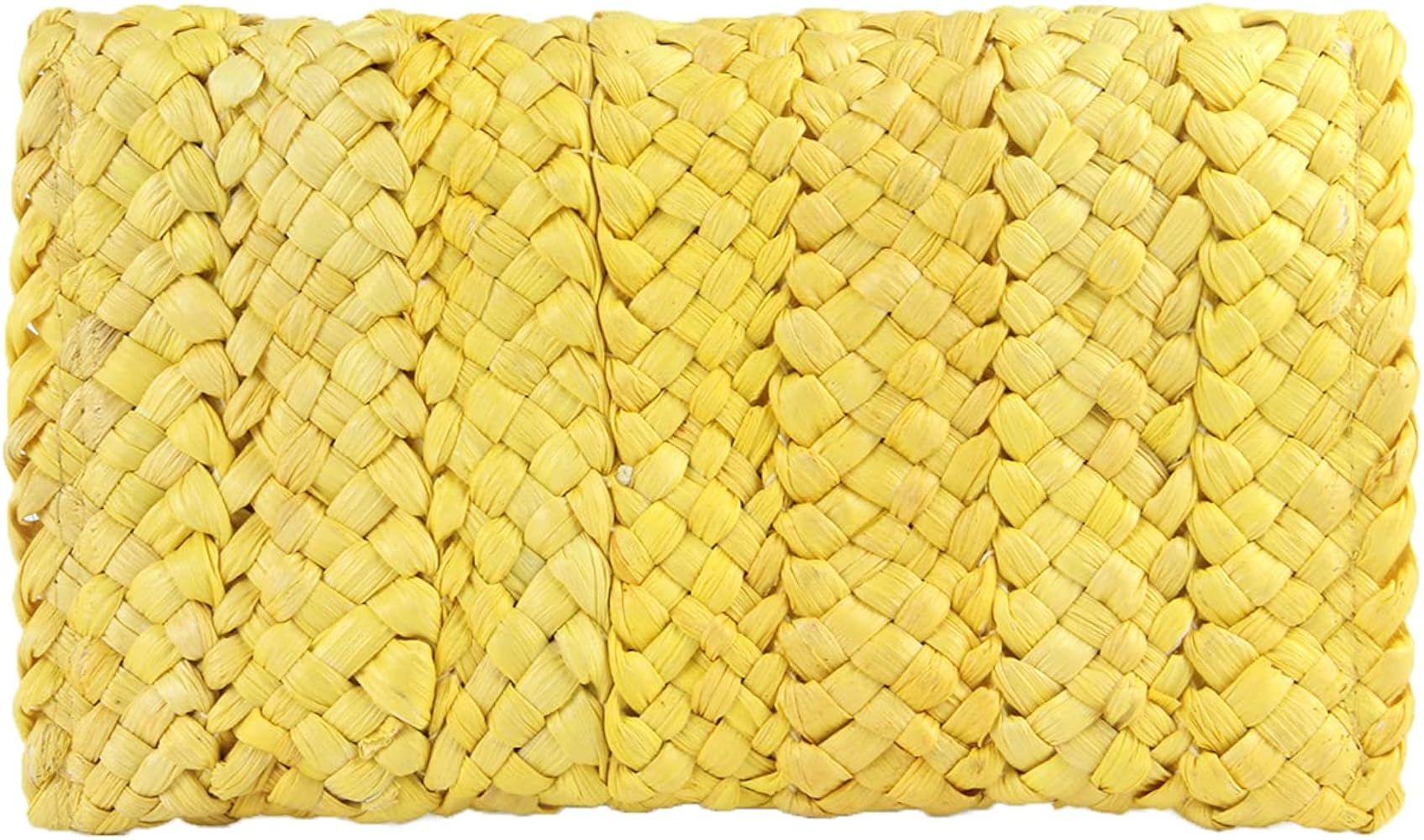 LUI SUI Women's Straw Clutch Purse Handbag Hand-woven Straw Shoulder Bag Summer Beach Bag Envelope B | Amazon (US)
