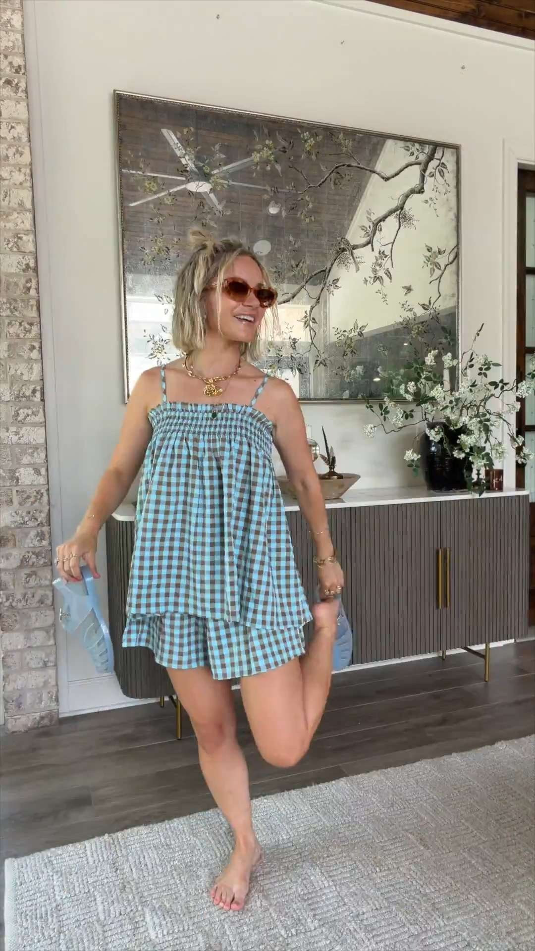Gingham season is officially here 🤍✨ This Amazon matching set is the perfect effortless outfit for summer vacations, brunch dates, country concerts, and everyday wear.  

 #LTKgrwm #LTKootd #LTKmomlife