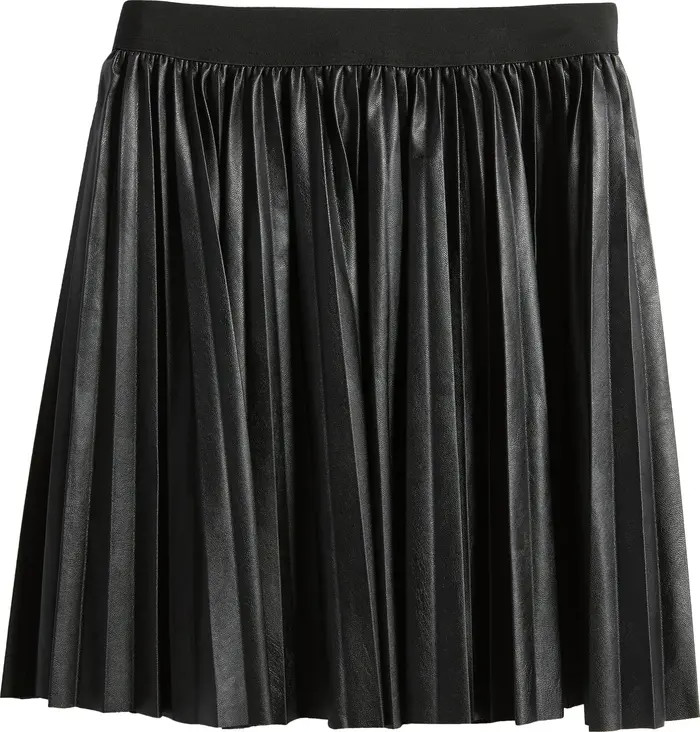 Kids' Pleated Faux Leather Skirt | Nordstrom