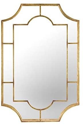 Creative Co-Op Metal Wall Gold Finish Mirror | Amazon (US)