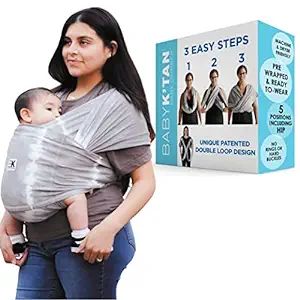 Baby K'tan Baby Wrap Carrier - Pre Wrapped and Simple as 1-2-3, Pillowy Soft, Slip On - Not Like ... | Amazon (US)