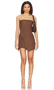 Lovers and Friends Jesenia Mini Dress in Chocolate Brown from Revolve.com | Revolve Clothing (Global)