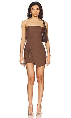 Lovers and Friends Jesenia Mini Dress in Chocolate Brown from Revolve.com | Revolve Clothing (Global)