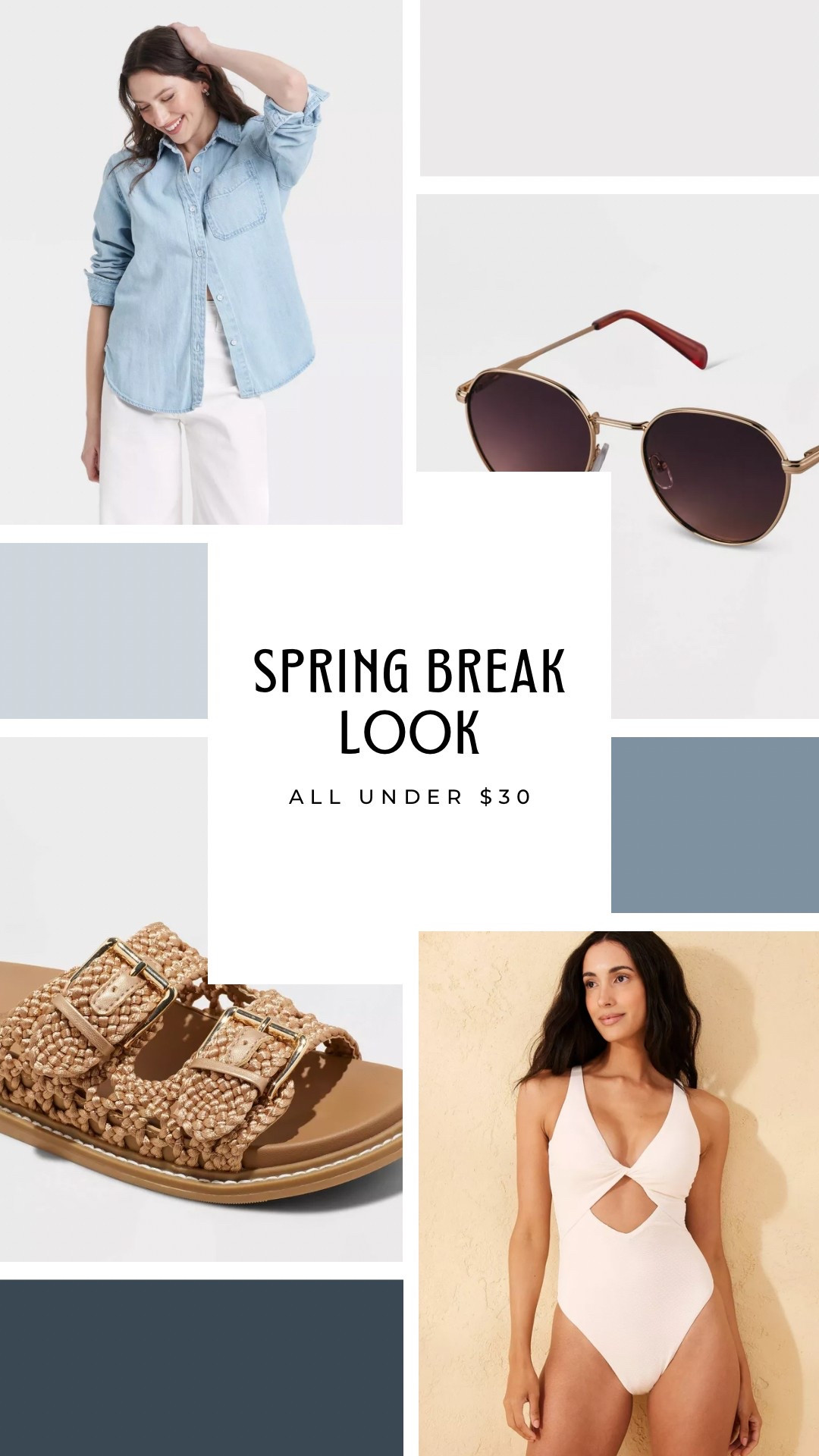 25% OFF women’s denim, swim and sandals with Target circle!! Love this simple spring break look for the resort, pool or beach  

#LTKSpringSale #LTKSaleAlert #LTKSeasonal