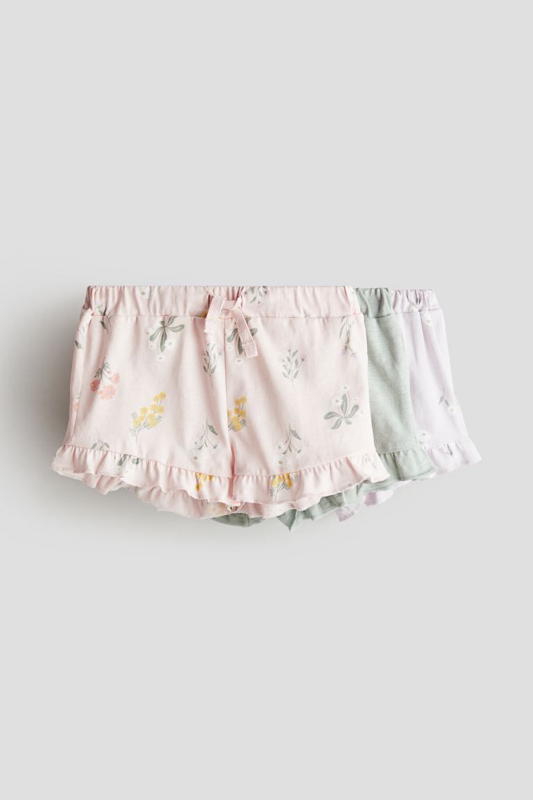 3-pack Ruffle-trimmed Jersey Shorts | H&M (US + CA)