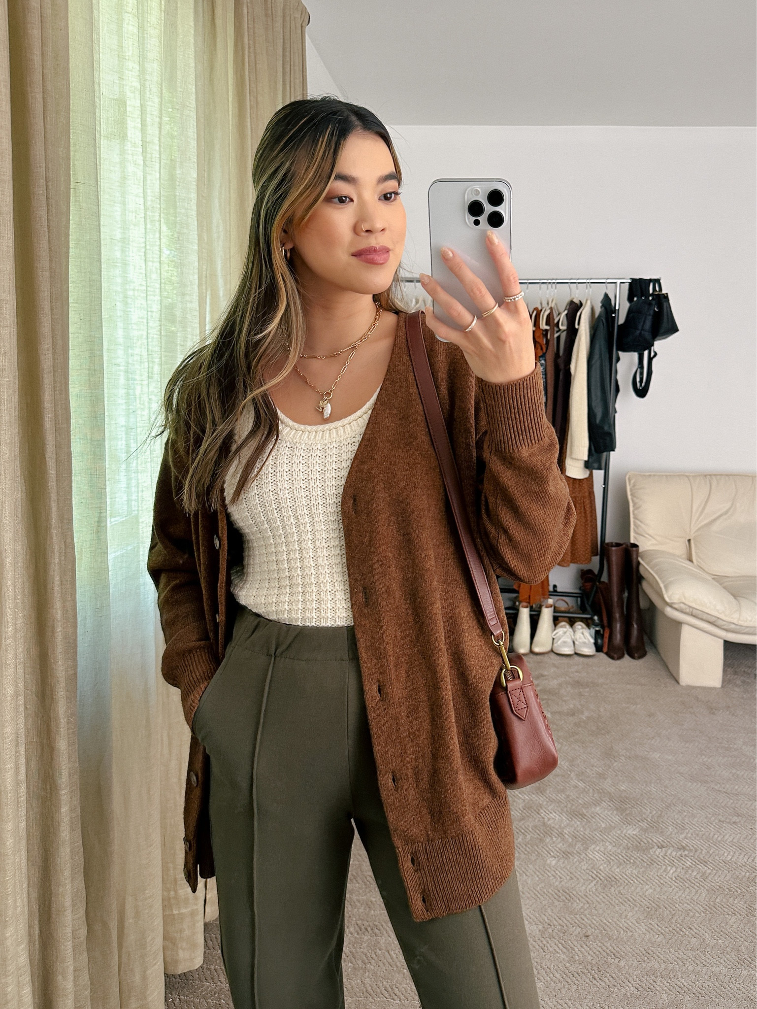 Perfect color cardigan for fall.

vacation outfits, travel outfit, fall outfit, Nashville outfit, everyday outfit, on the go outfit, fall outfit inspo, Gilmore girls, teacher outfits, 

#LTKworkwear #LTKSeasonal #LTKstyletip