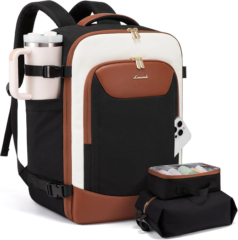 LOVEVOOK 40L Travel Backpack for Women Men, Large Carry on Backpack for Airplanes TSA Personal It... | Amazon (US)