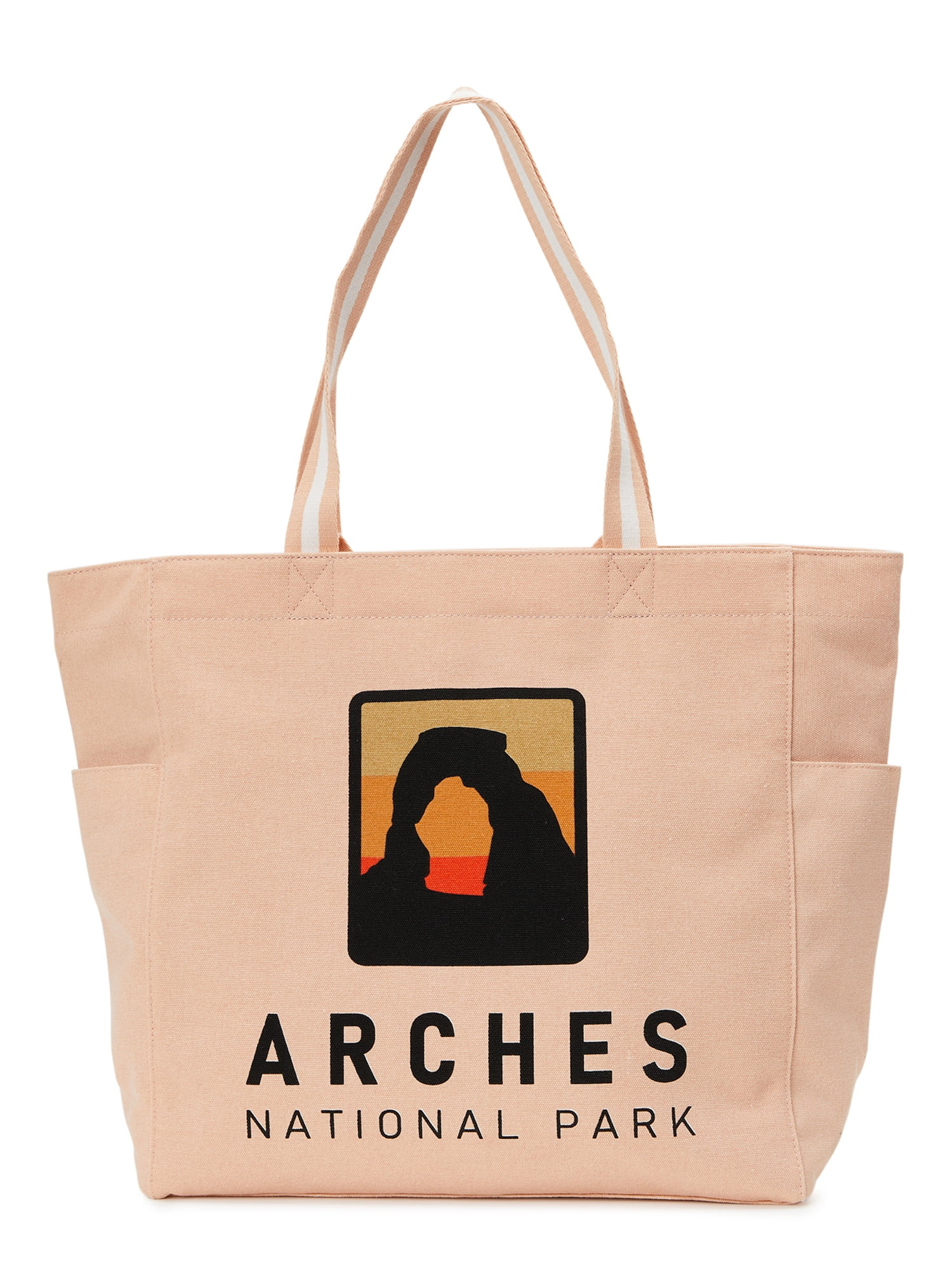 National Parks Women's Canvas Tote Handbag - Arches, Coral | Walmart (US)