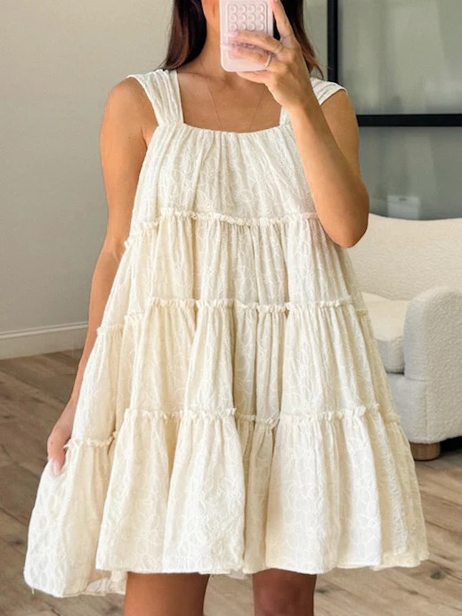 Midsummer Eyelet Tiered Dress | Talulah