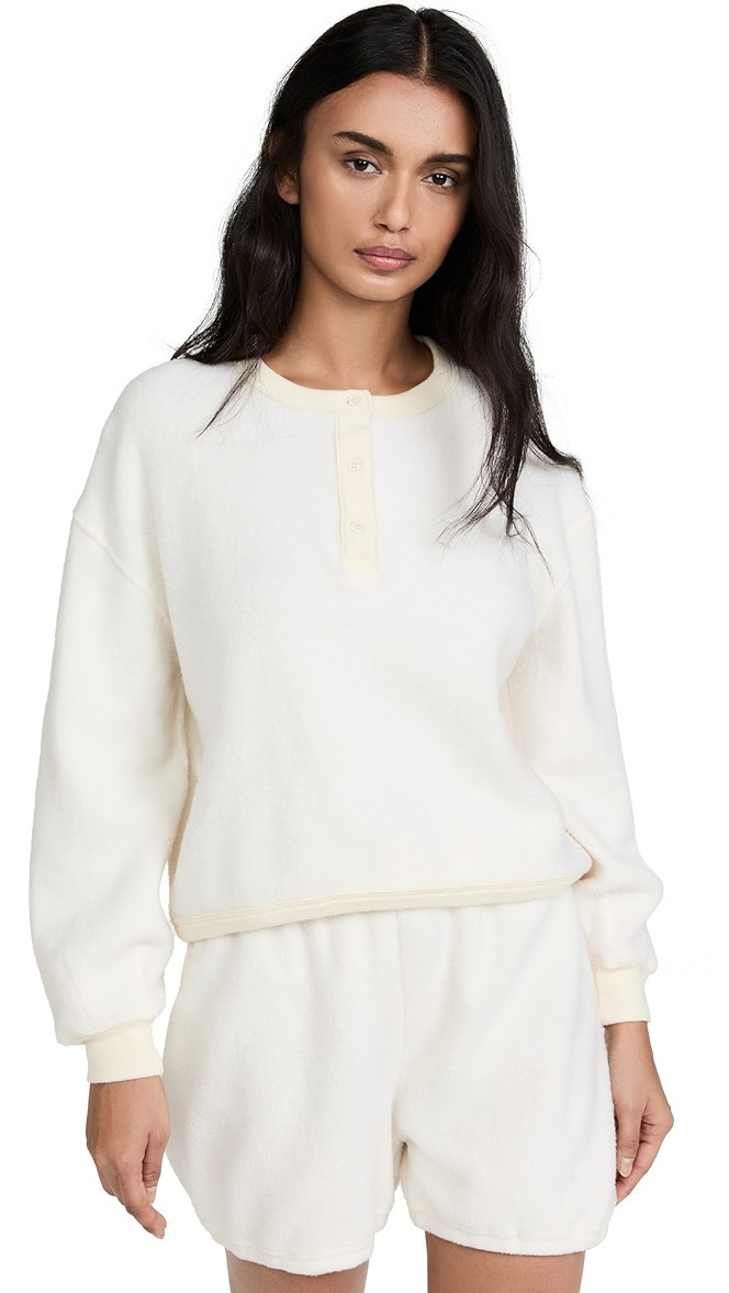 THE GREAT. The Sherpa Sleep Henley | SHOPBOP | Shopbop