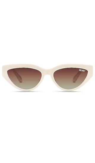 Quay Narrow Down Sunglasses in Brown. | Revolve Clothing (Global)