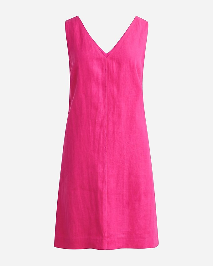 Maxine V-neck shift dress in linen | J. Crew US