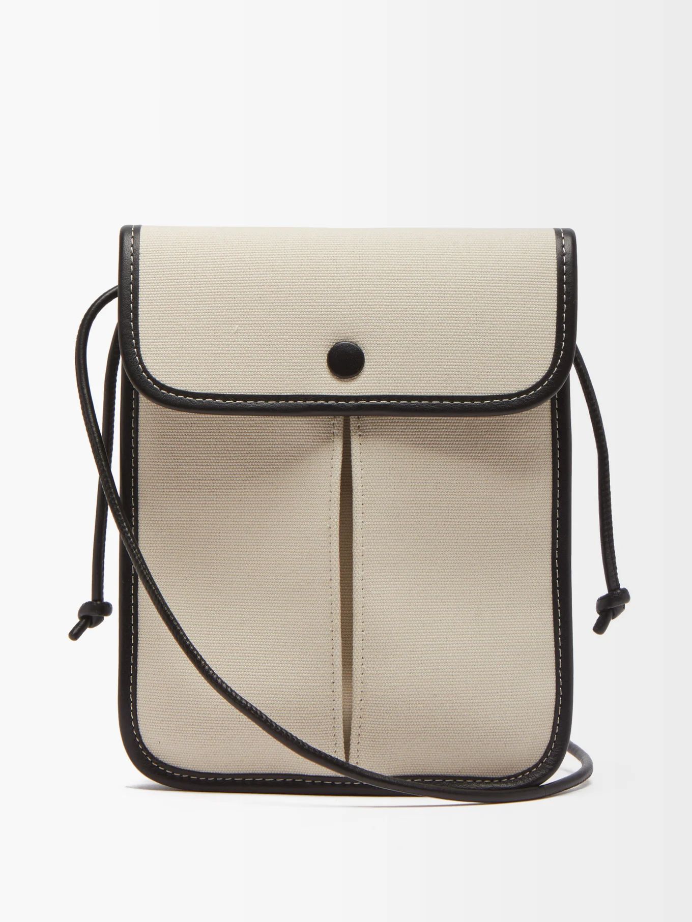 Terra cotton-canvas and leather cross-body bag | Matches (UK)