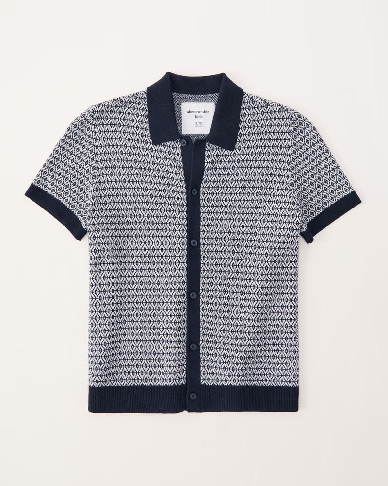 button-through sweater polo | Abercrombie & Fitch (US)
