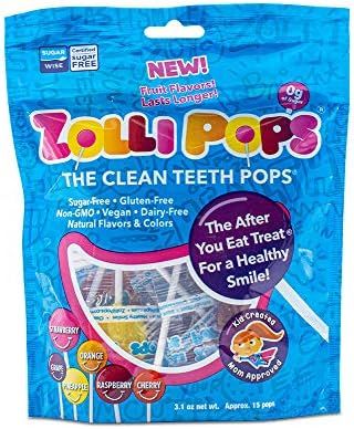 Clean Teeth Lollipops - AntiCavity Sugar Free Candy with Xylitol for a Healthy Smile Great for Ki... | Amazon (US)