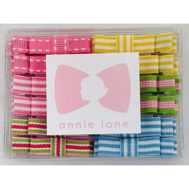 Annie Lane | Twelve Bows Box Set, Bright assorted pairs (Multicolor, One Size) | Maisonette | Maisonette