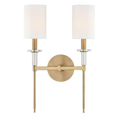 2-Light WALL SCONCE, Hudson Valley 8512-AGB A2C19 | Lighting Reimagined