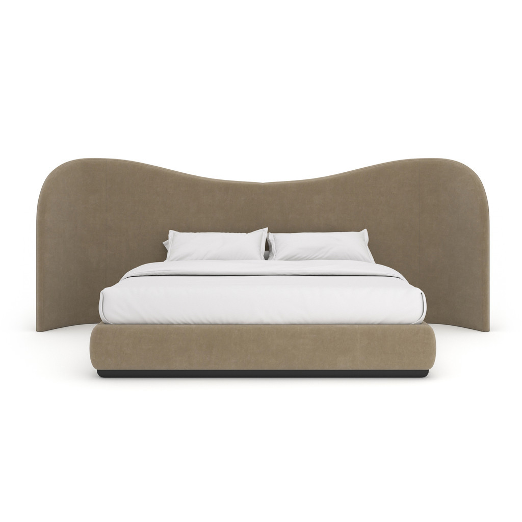 Clio King Upholstered Bed In Brown | 1stopbedrooms