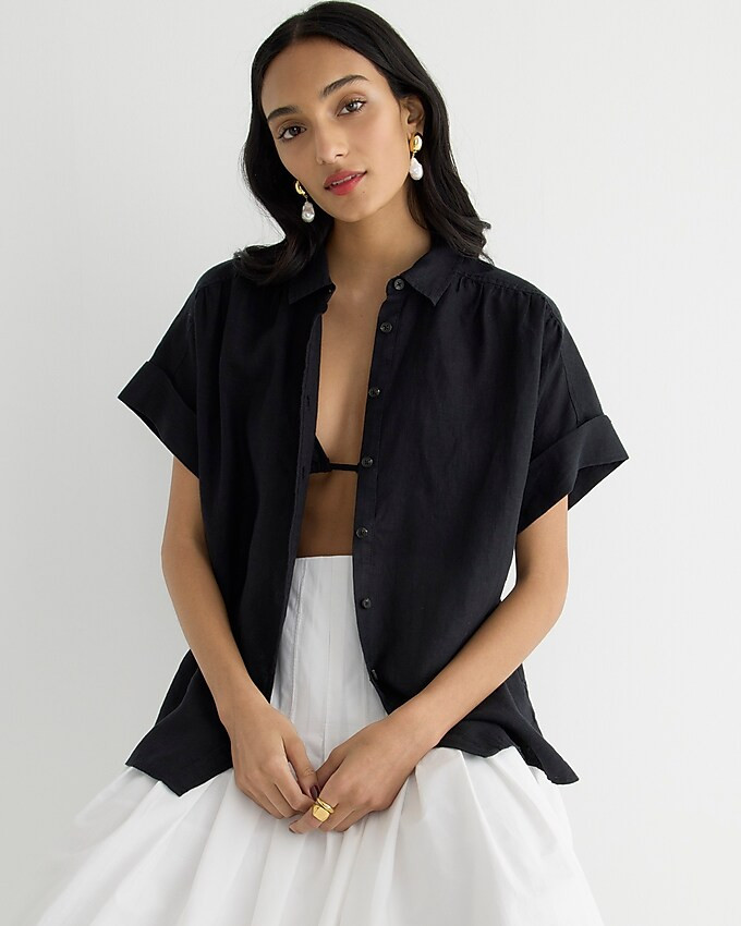 Relaxed-fit short-sleeve Baird McNutt Irish linen shirt | J. Crew US