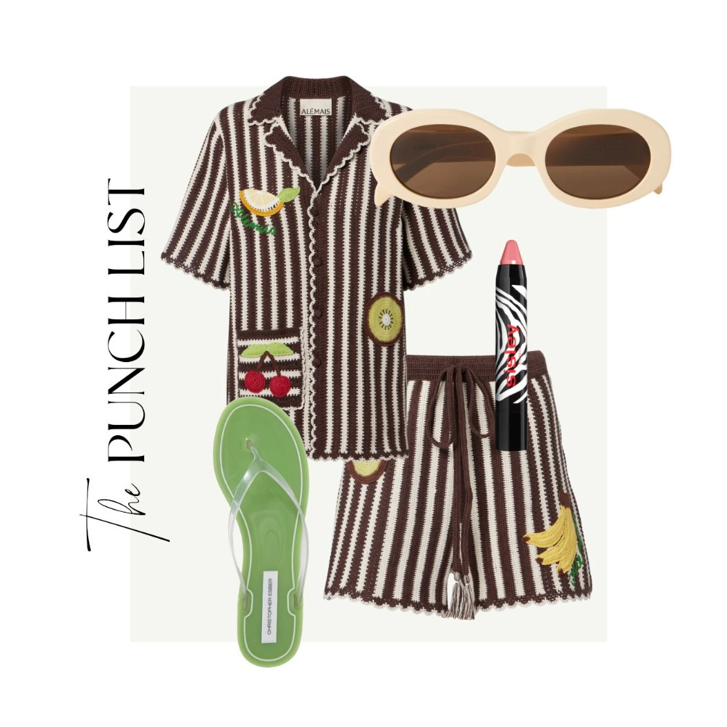 THE PUNCH LIST 🌴🩴🕶️ Spring Break essentials! Matching sets, sandals, sunglasses, SPF and more. 

 