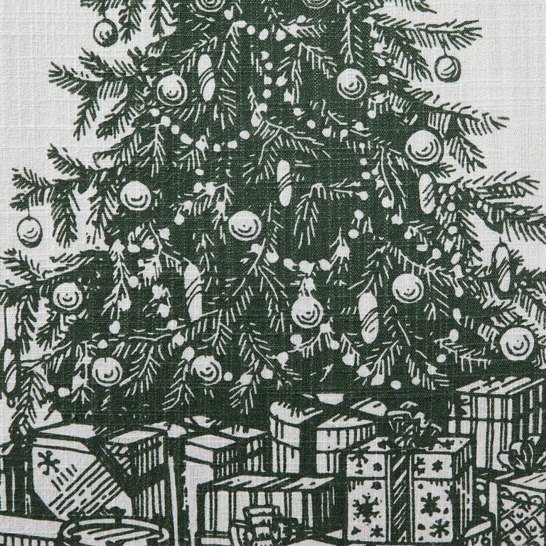 My Texas House Vintage Christmas Tree Decorative Pillow, Green and White, 20" x 20" | Walmart (US)