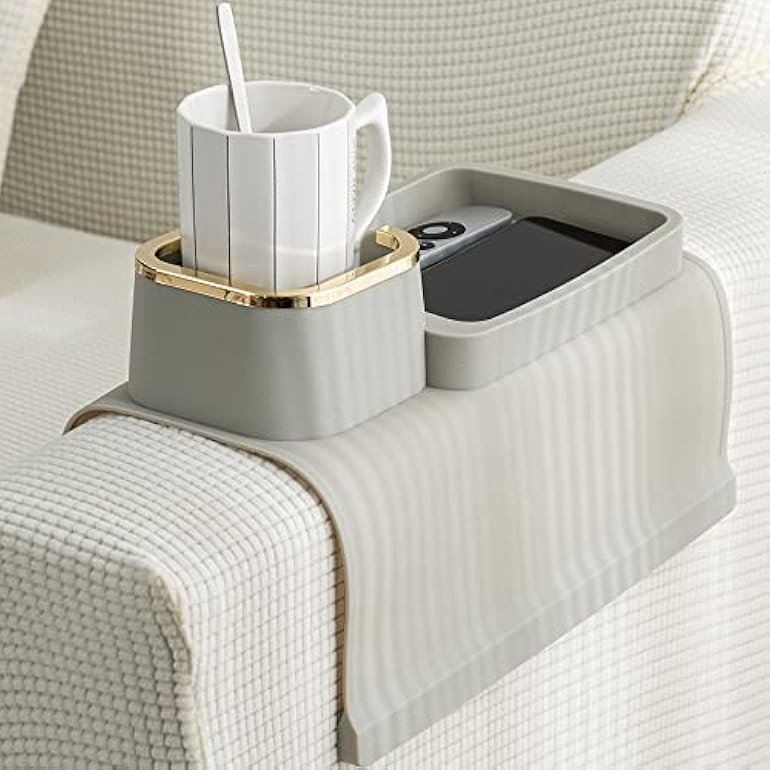Couch Cup Holder, Elimiko Silicone Anti-Spill and Anti-Slip Sofa Drink Holder, Strong and Weighte... | Amazon (US)