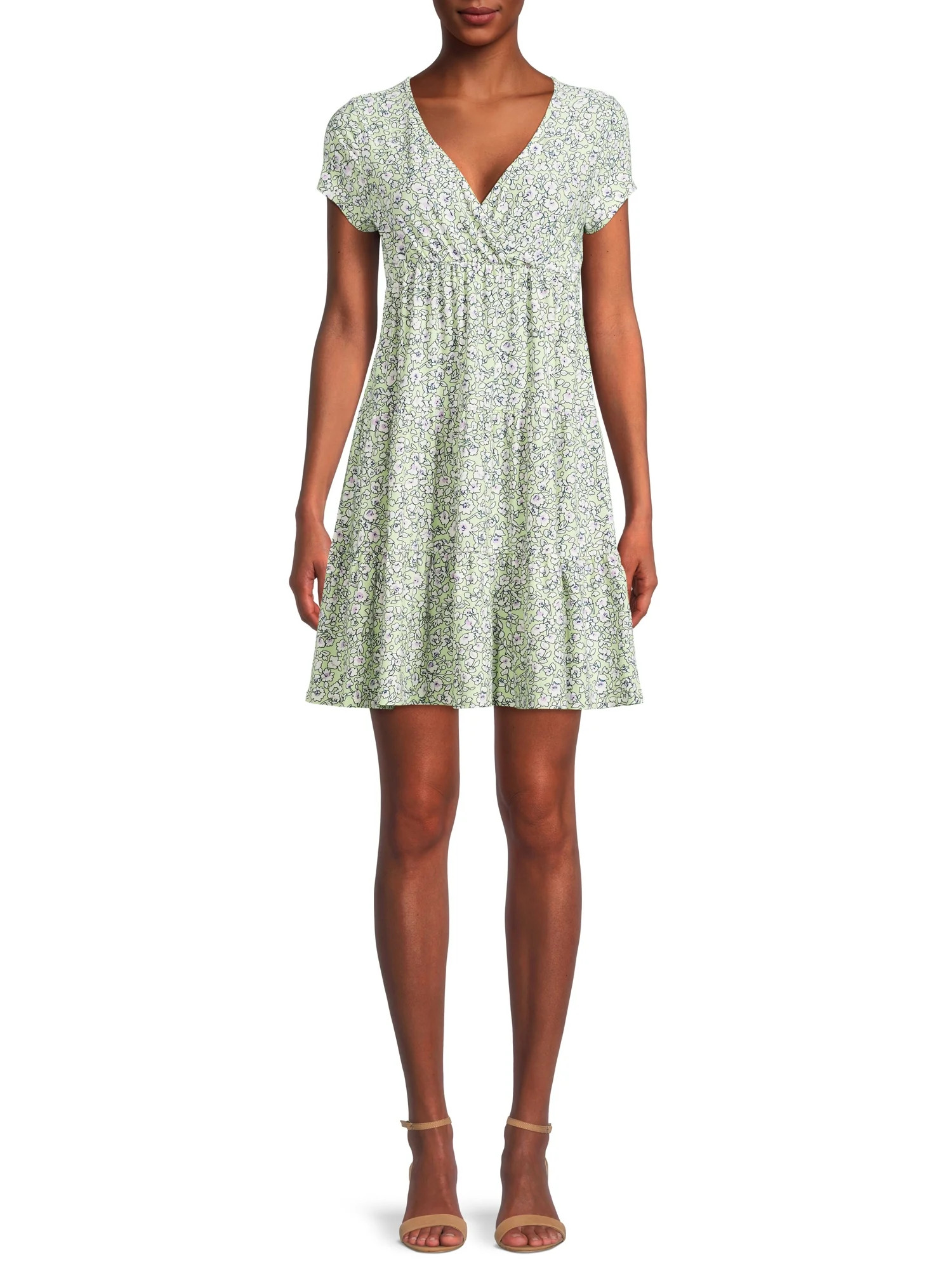 Derek Heart Juniors’ Tie Back Tiered Dress - Walmart.com | Walmart (US)