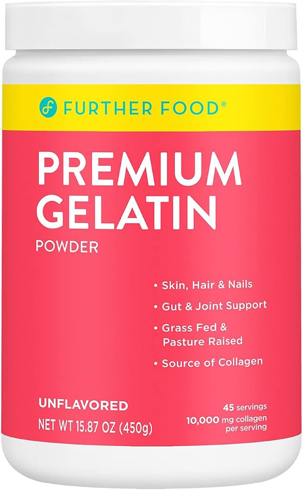 Further Food Premium Gelatin Powder | Grass-Fed, Pasture-Raised, Non-GMO, Paleo, Keto | Unflavore... | Amazon (US)