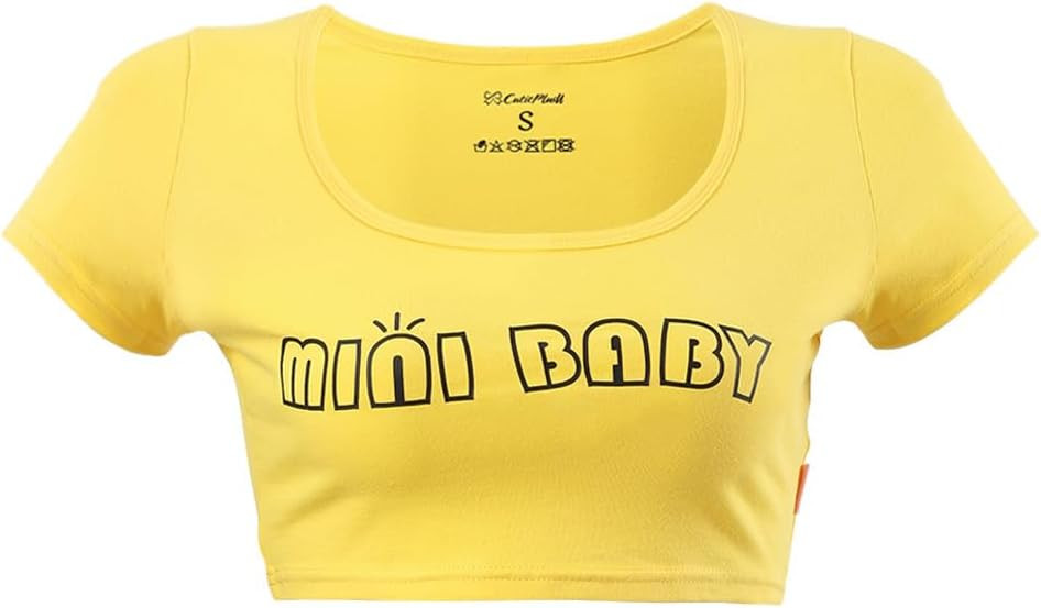 CutiePlusU Women's Denim Skirt Suit Pleated Jean Skirt Miniskirt T-Shirt Set | Amazon (US)