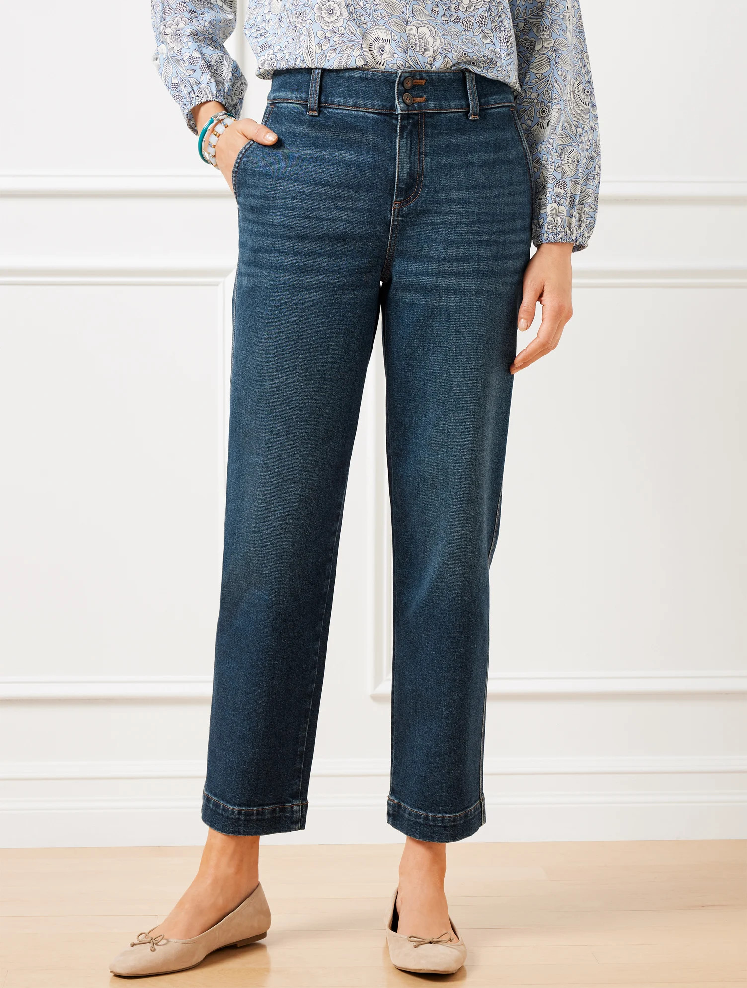 Slim Straight Ankle Jeans - Regina Wash | Talbots