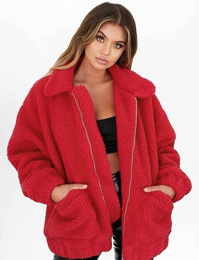 PRETTYGARDEN Women's Fashion Winter Coats Sherpa Fleece Faux Fur Shearling Oversized Trendy Jacke... | Amazon (US)